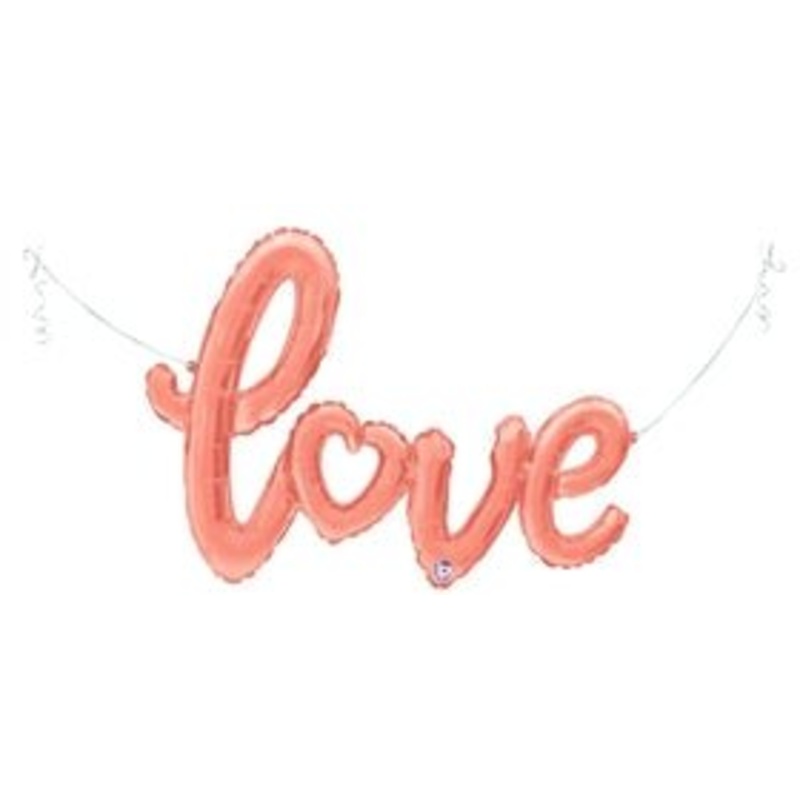 Love Script Rose Gold 47" - (Single Pack). 35718