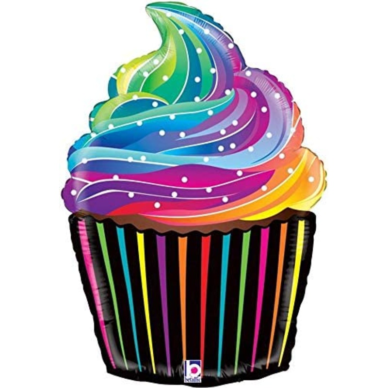 Rainbow Cupcake 27" - (Single Pack). 35856