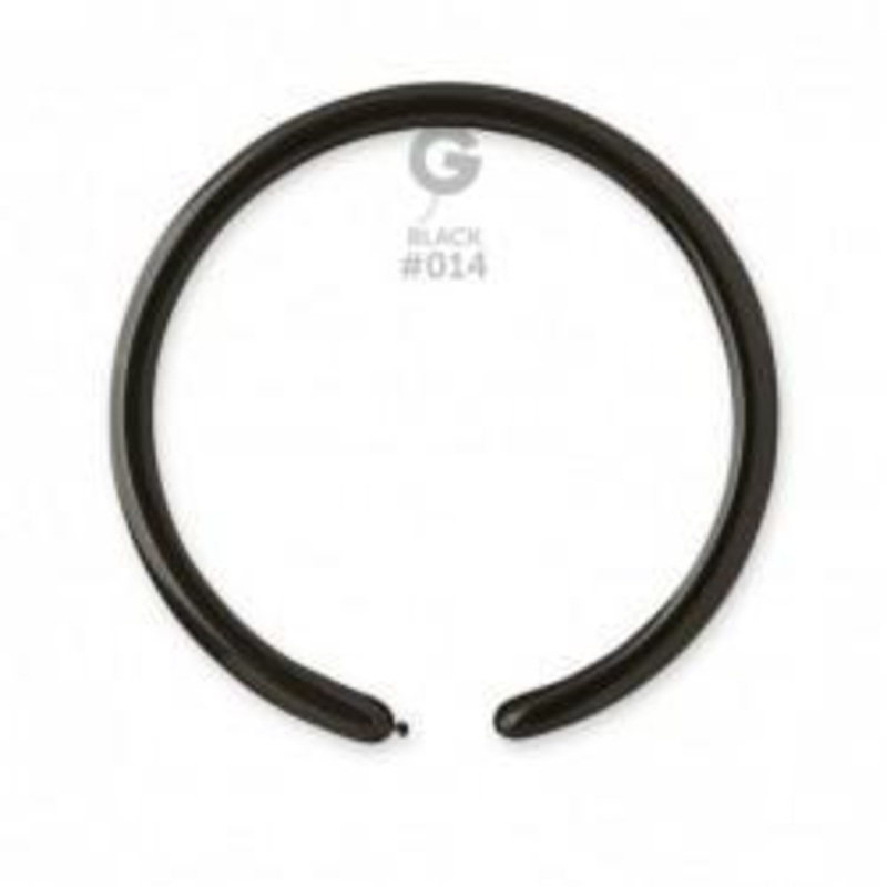 Solid Balloon Black D2 (160)-014 1"