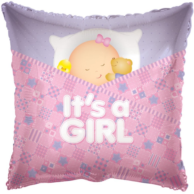 18 Baby Girl Sleeping Square - (Single Pack). 17735-18