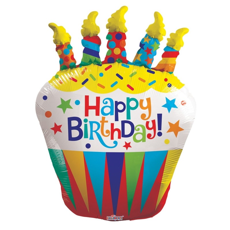 36 Birthday Cupcake Shape Gb - (Single Pack). 15114-36