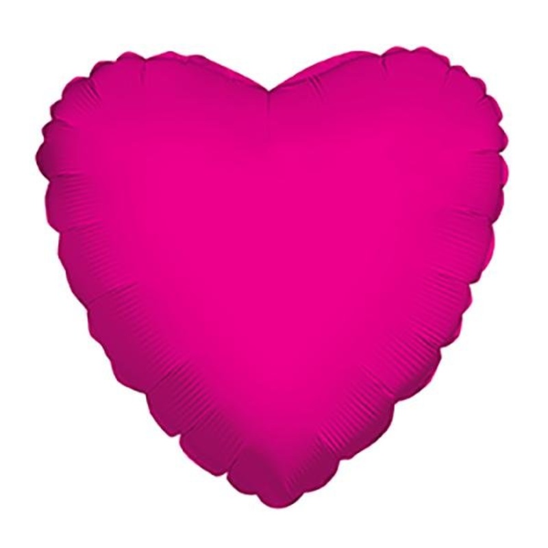 36" Heart Hot Pink Shaped. (Flat) 34105-36