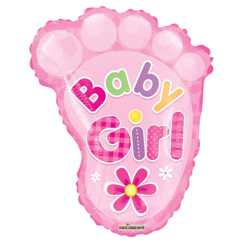 Baby Girl Foot Shape Gb 20" - (Single Pack). 15107-20