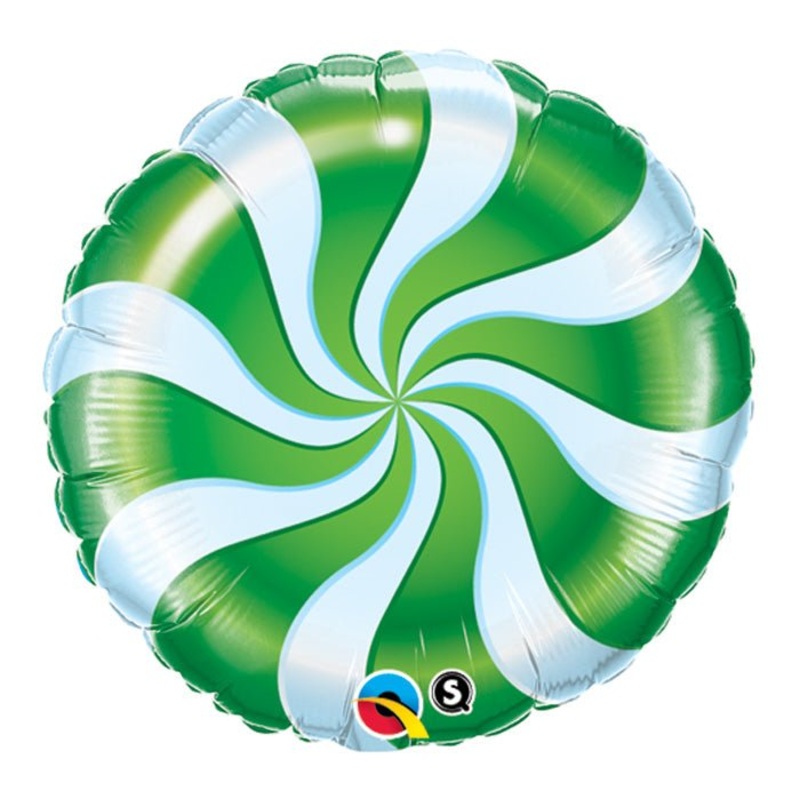 Candy Swirl Green 18" - (Flat). 31855