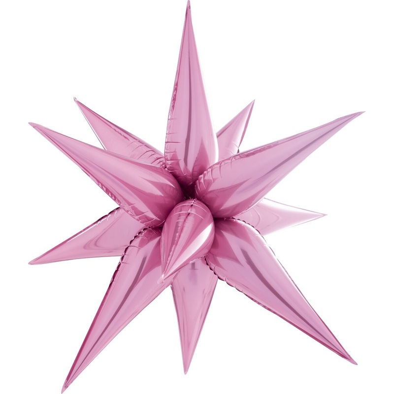 Decochamp Starburst Light Pink 3D Foil Balloon - 40" in.