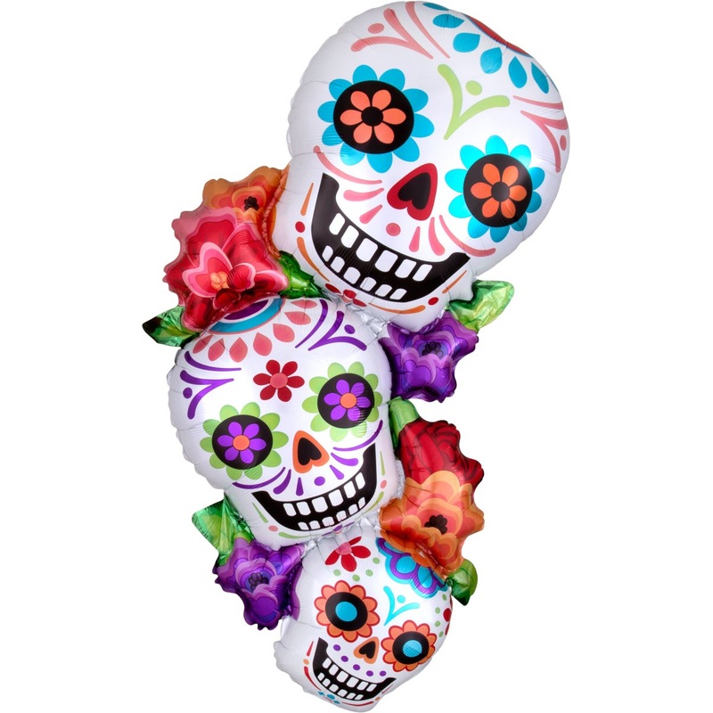 Halloween Stacking Sugar Skulls 38" - (Single Pack). 3815201