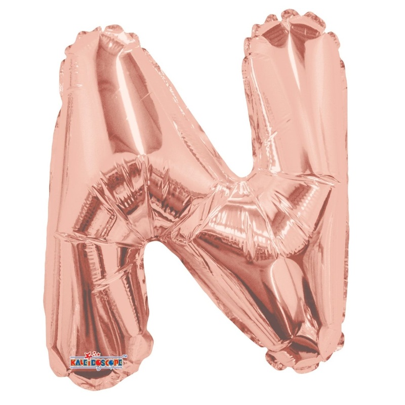 Letter N Rose Gold 14" - (Single Pack). 15663-14