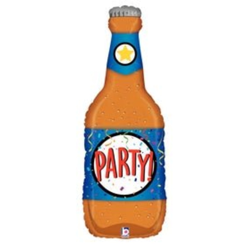 Party Beer Bottle 34" - (Single Pack). 35728