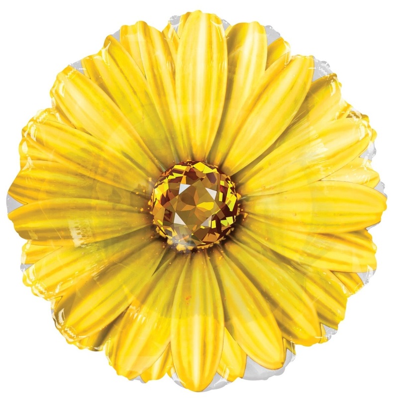 Yellow Rhinestone Daisy 18" - (Single Pack). 15753-18