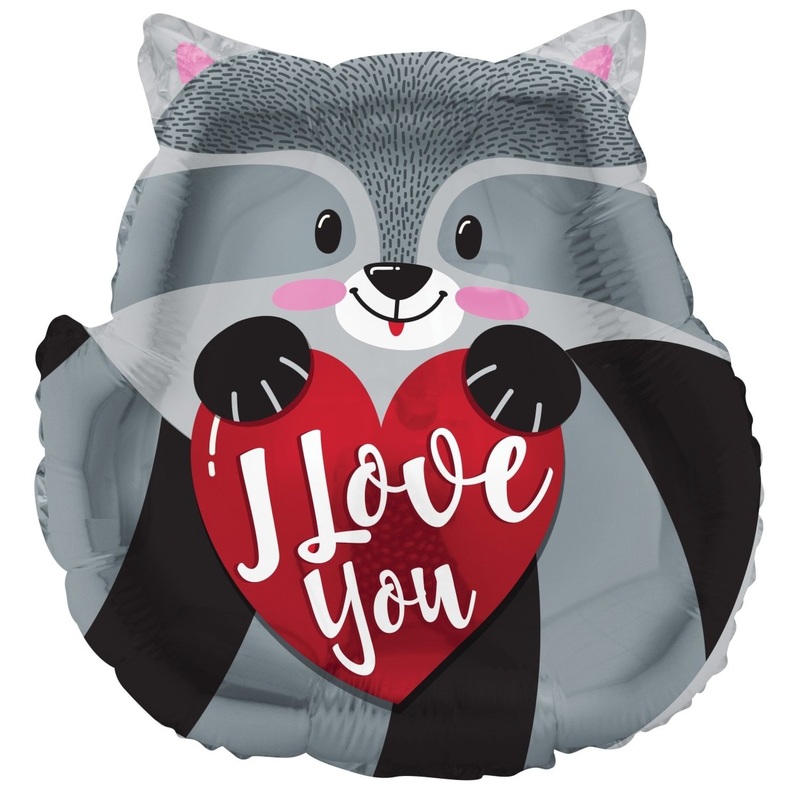 18" I Love You Raccoon - (Single Pack). 16245-18