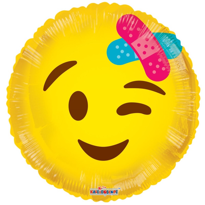 Emoji Smiley With Bandage 18" - (Flat). 15861-18
