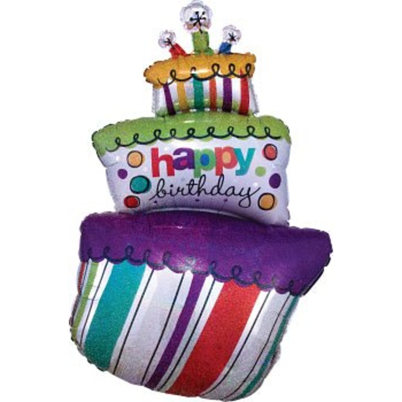 Funky Birthday Cake 24" x 37" - (Single Pack). 2193701