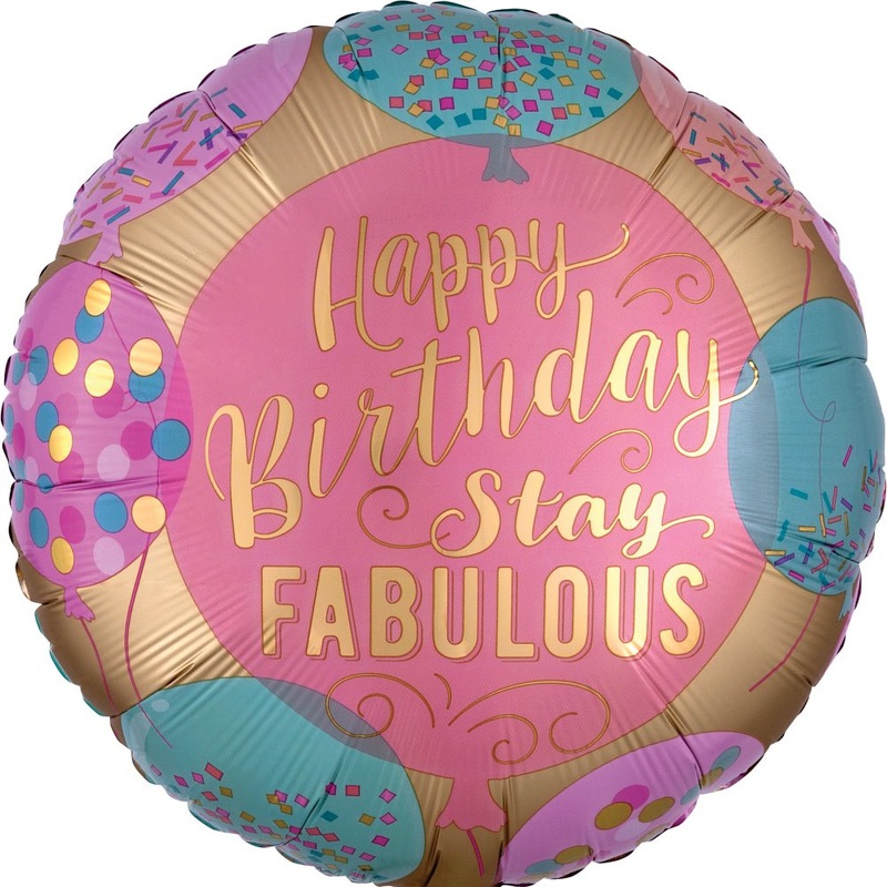 Happy Birthday Stay Fabulous 18" - (Single Pack). 3807401