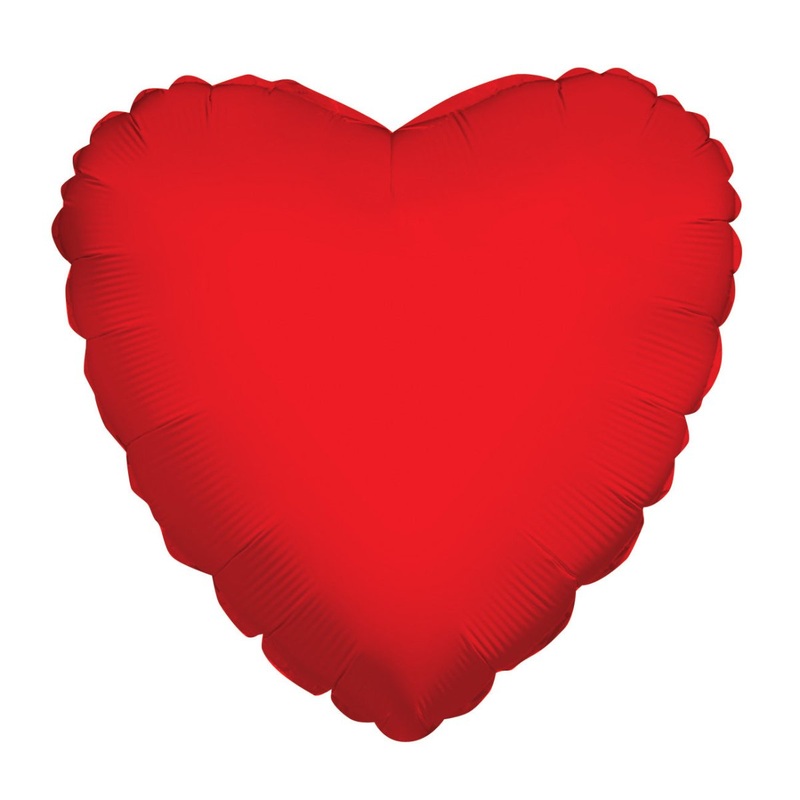 Heart Red Shaped 9" (Flat). 34110-09