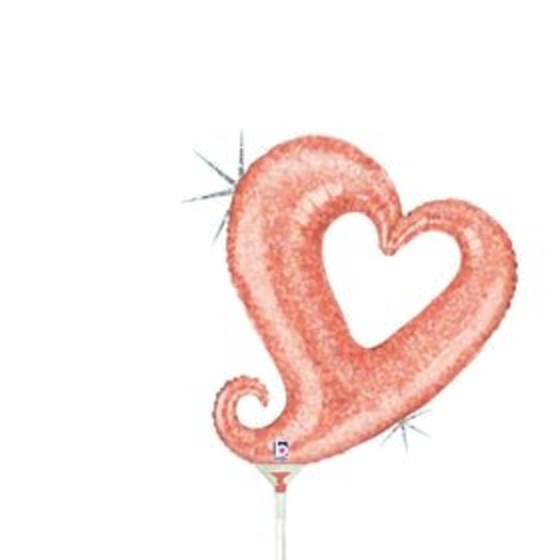 Mini Chain Of Hearts Rose Gold 14" (Flat) 19041