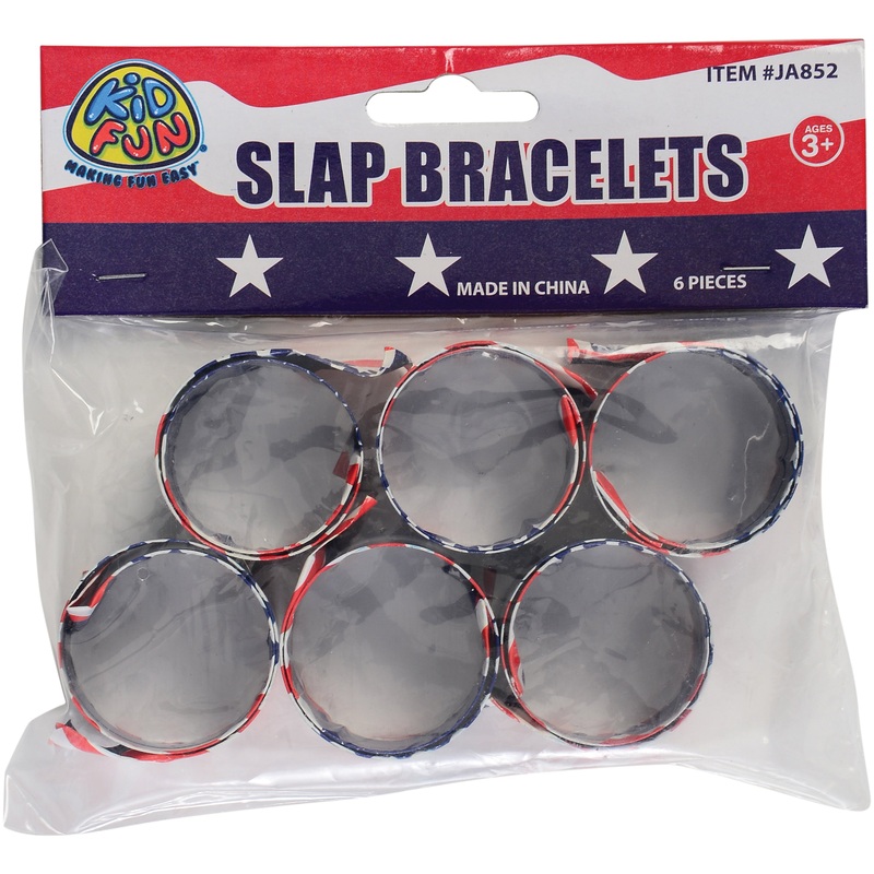 Patriotic Slap Bracelets/6 Per Pkg