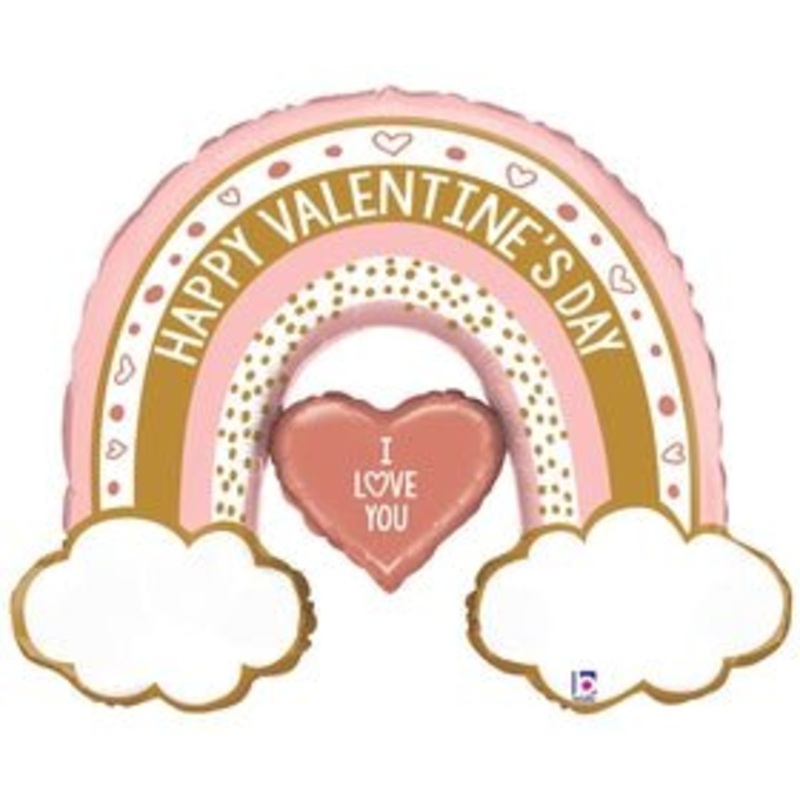 Rose Gold Valentine Rainbow 29" - (Single Pack). 25071