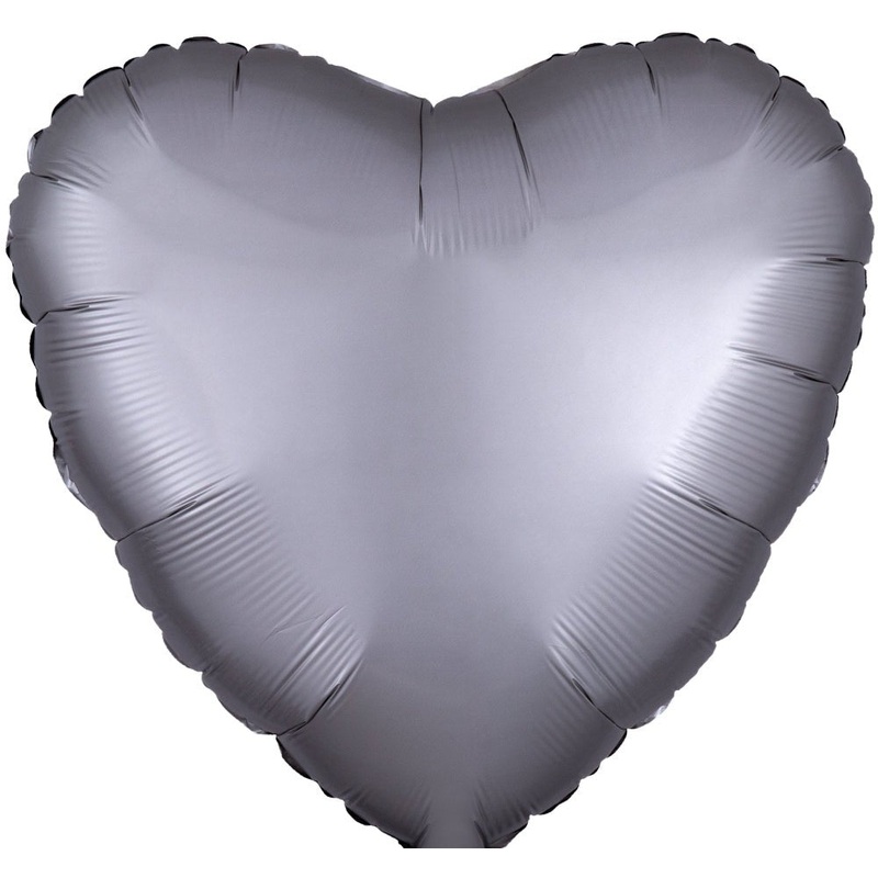 Satin Luxe Platinum Heart 17" - (Single Pack). 3680601