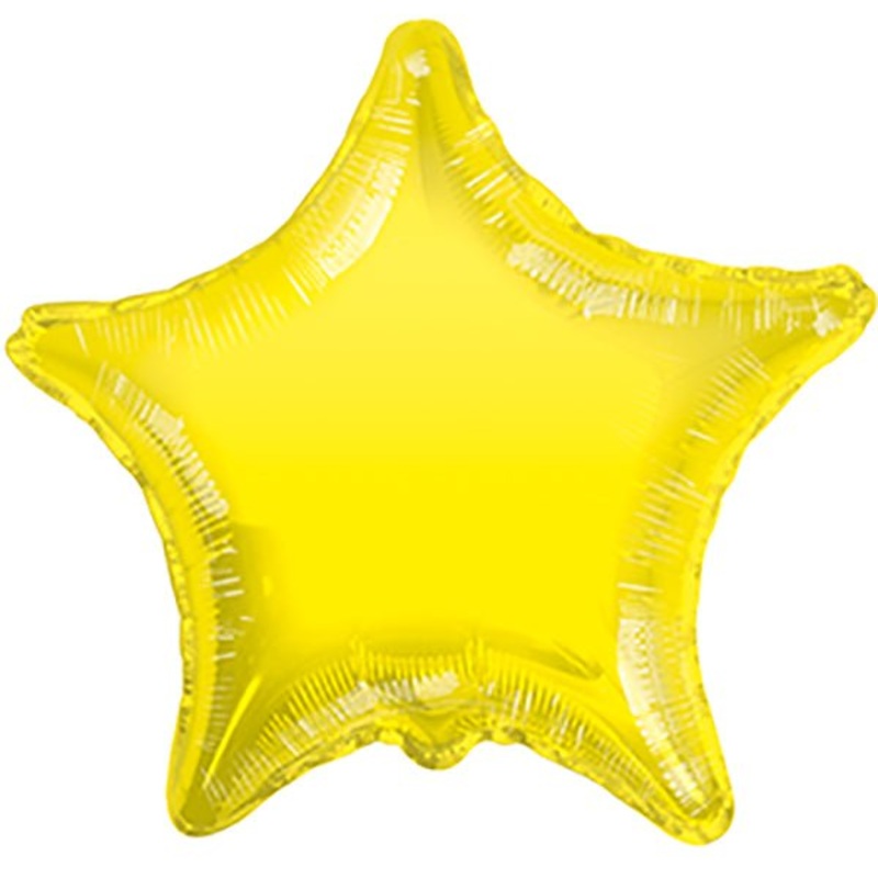 Star Yellow Shaped 4" Flat 34018-04