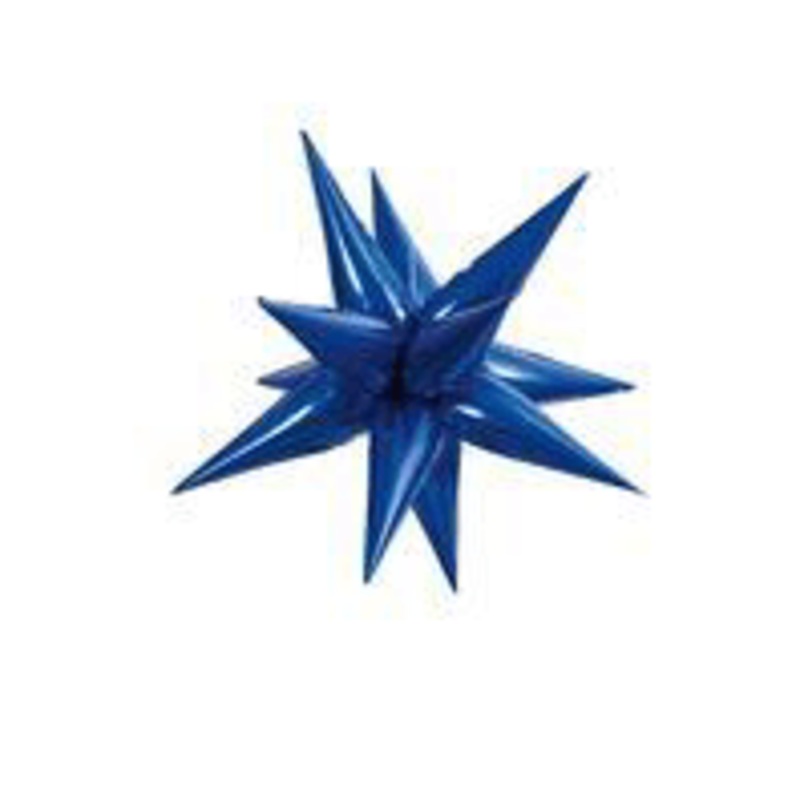 Starburst Royal Blue 3D Foil Balloon - 40" in.