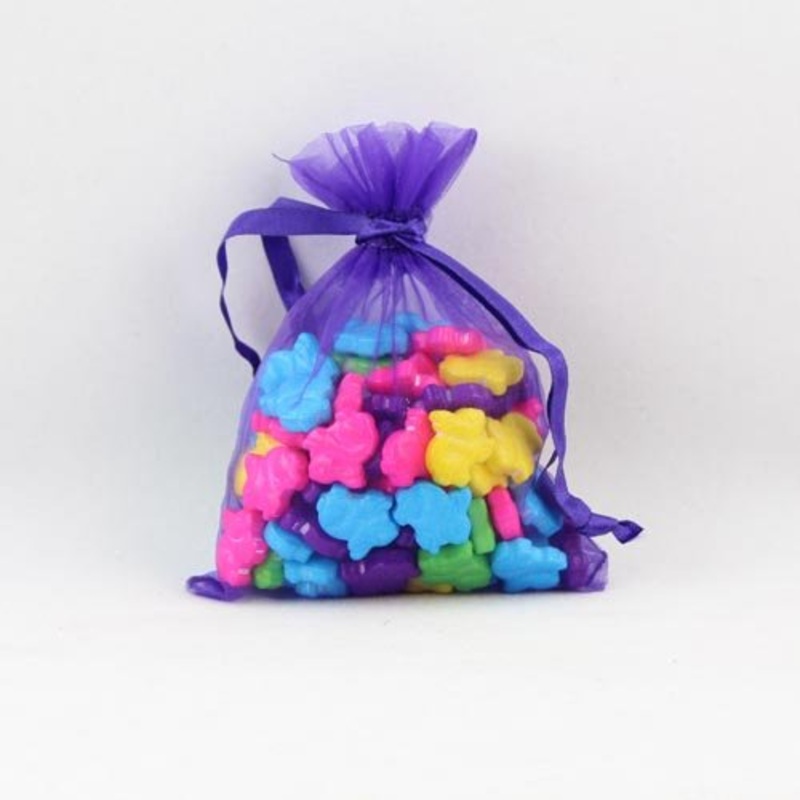 4 In. X 5 In. Purple Sheer Organza Pouch | 12 Count