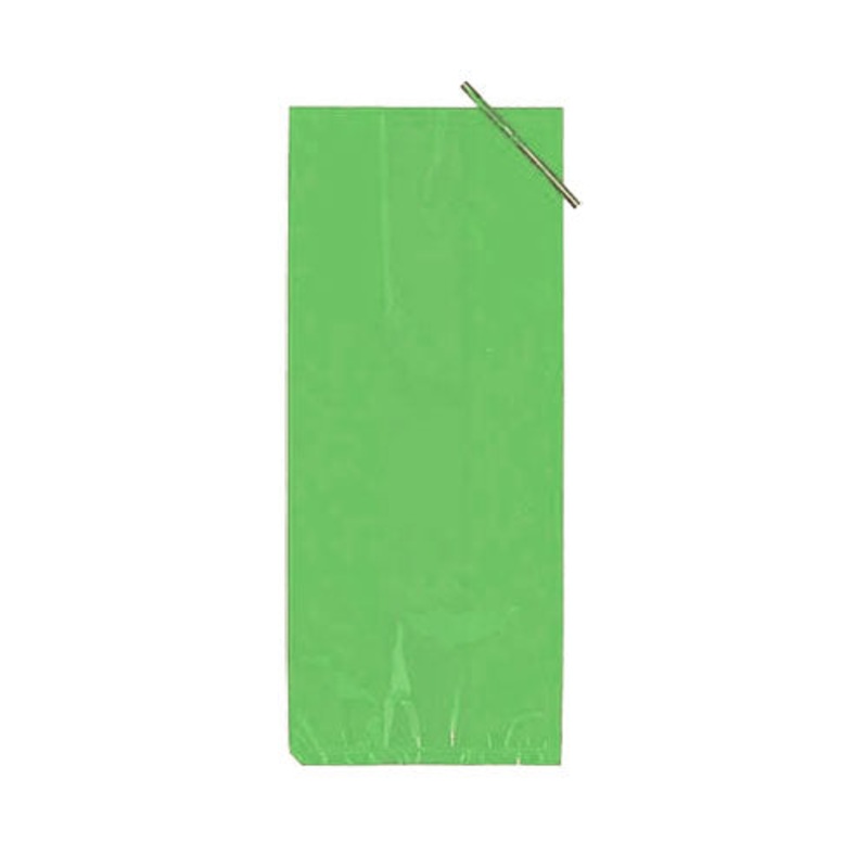 4 In. X 9 In. Lime Green Poly Bags | 48 Count