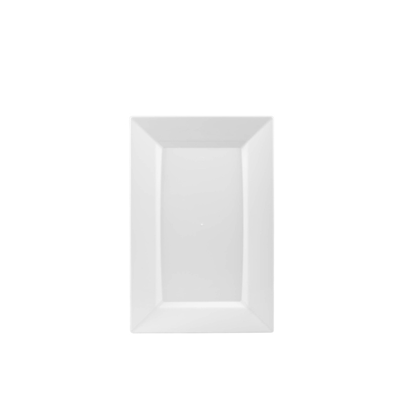7.5 In. White Rectangular Plates | 10 Count