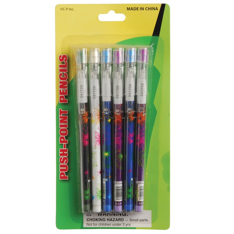 Fireworks Push Point Pencils