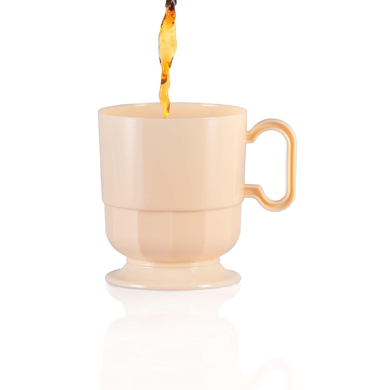 Ivory Glazed Plastic Coffee Mugs | 24 Count