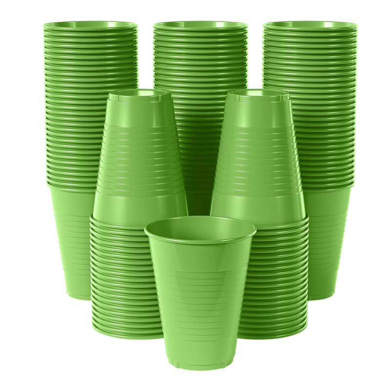 Little Gym - 12 Oz. Lime Green Plastic Cups | 50 Count