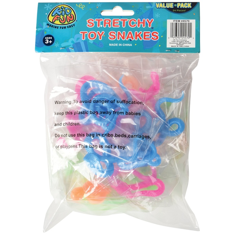 Stretchy Toy Snakes/24 Per Pkg
