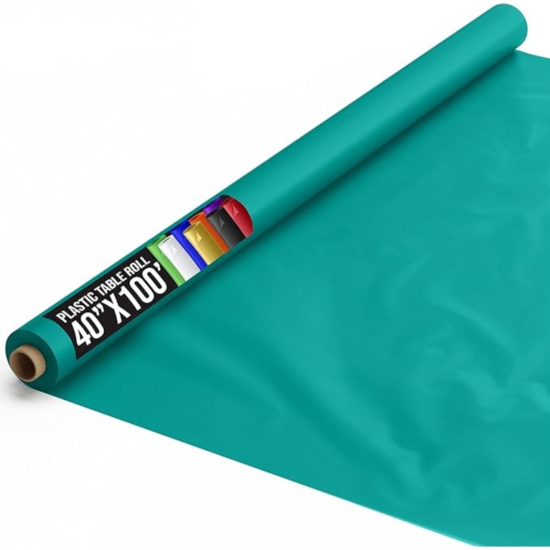 Unleashed - 40 In. x 100 Ft. Teal Table Roll