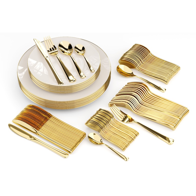 140 Pieces | Setting For 20 | Ivory Classic Combo Pack