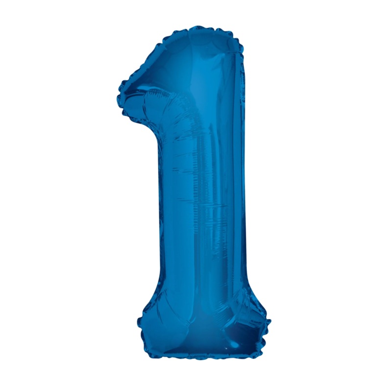 34 In. Blue Number 1 Balloon