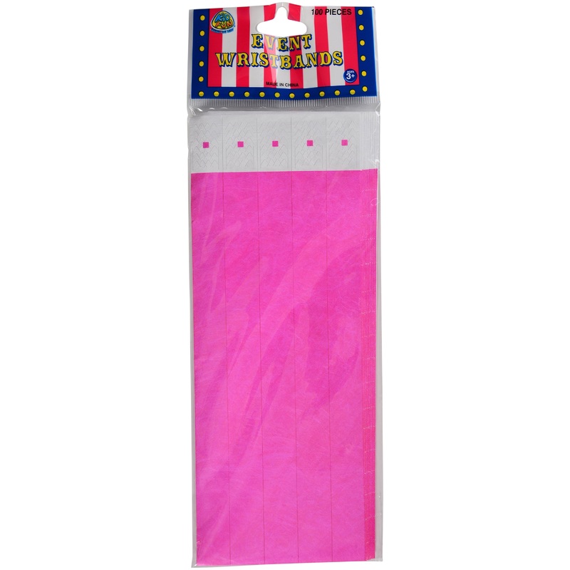 Adhesive Event Bands/Neon Purple/100 Per Pkg