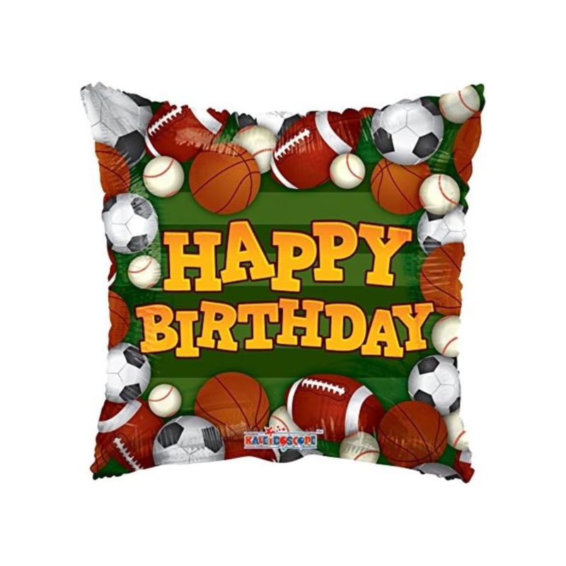 Football Design "Happy Birthday" Mylar Balloon | 1 Count