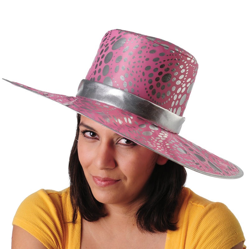Metallic Pink Big Mama Hat