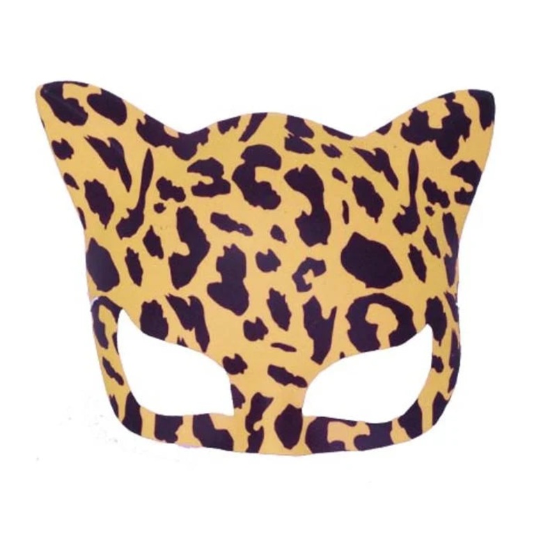 Orange Leopard Cat Masks | 12 Count