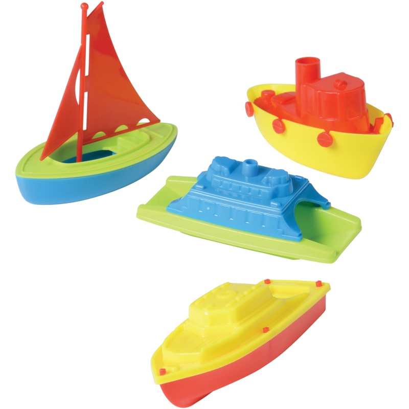 Plastic Sailing Boats/4 Per Pkg