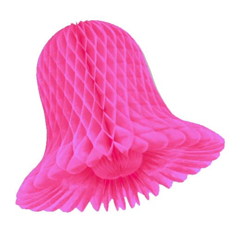 15 In. Hot Pink Honeycomb Tissue Bell