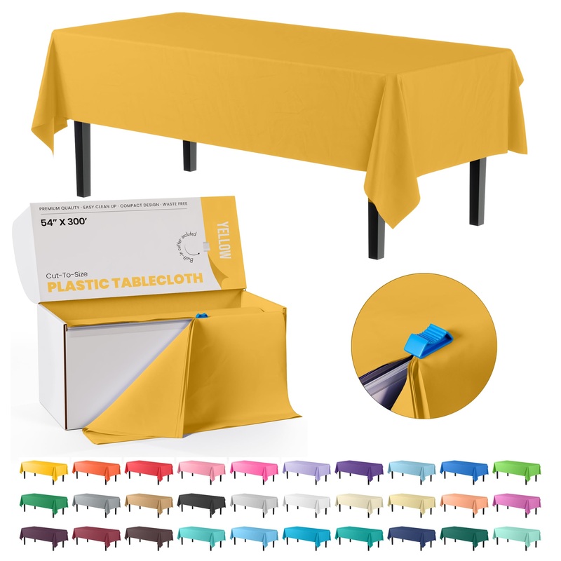 Little Gym - 54"" X 300' Select A Size Table Cover - Yellow