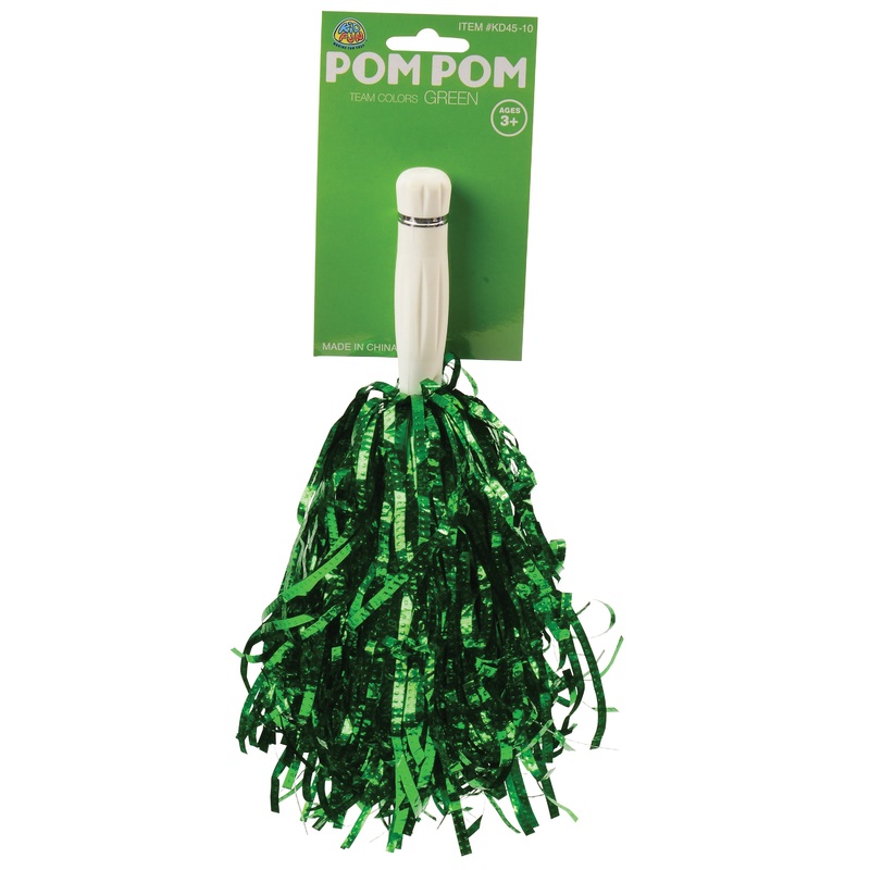 Metallic Pom Poms/Green