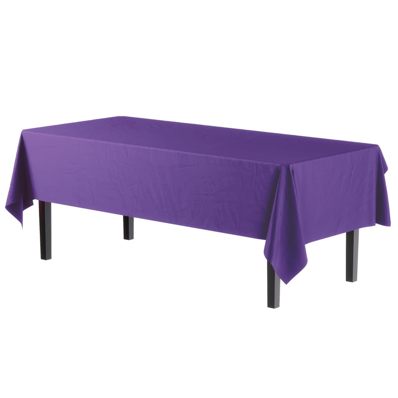 Premium Purple Plastic Table Cover