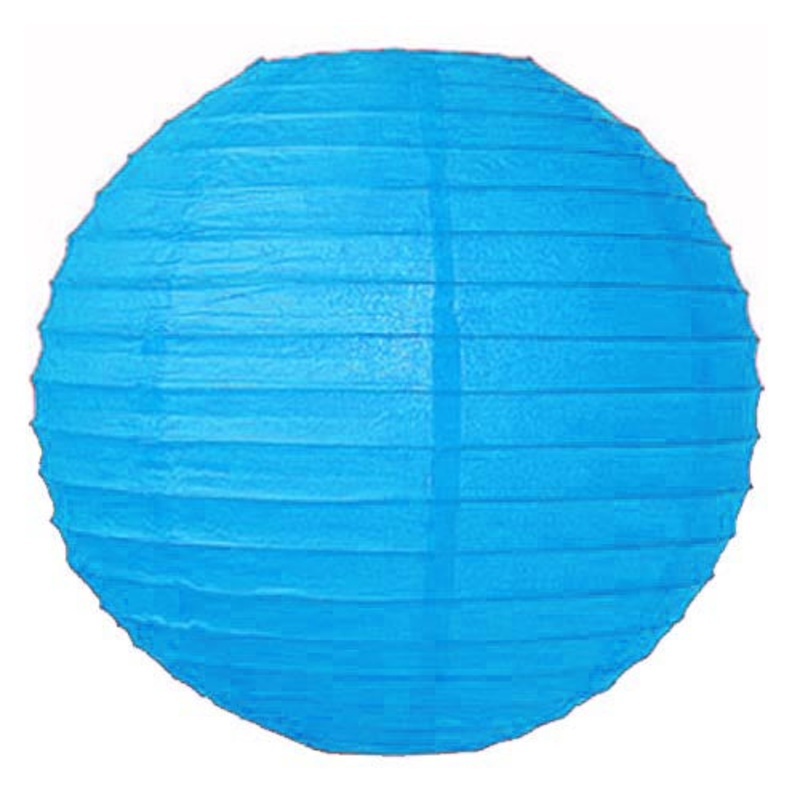 14 In. Turquoise Paper Lantern