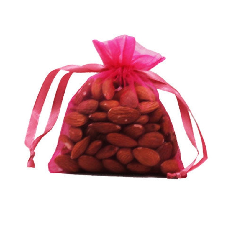 4 In. X 5 In. Cerise Sheer Organza Pouch | 12 Count