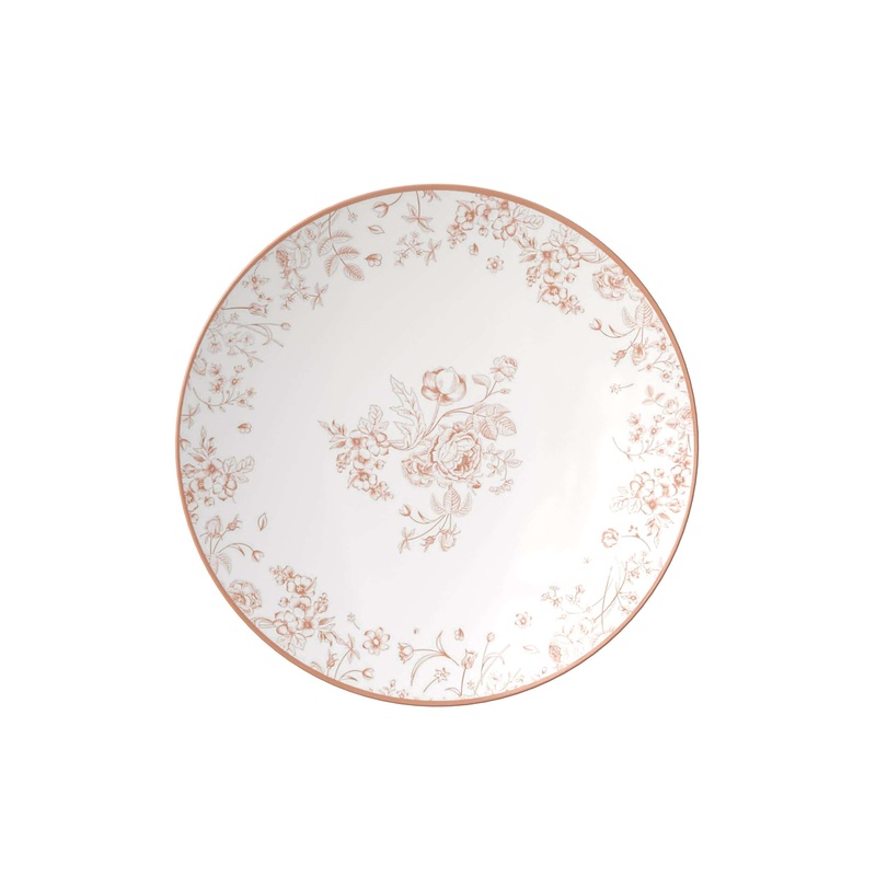 8 In. Toile Design Plastic Plates | 10 Count