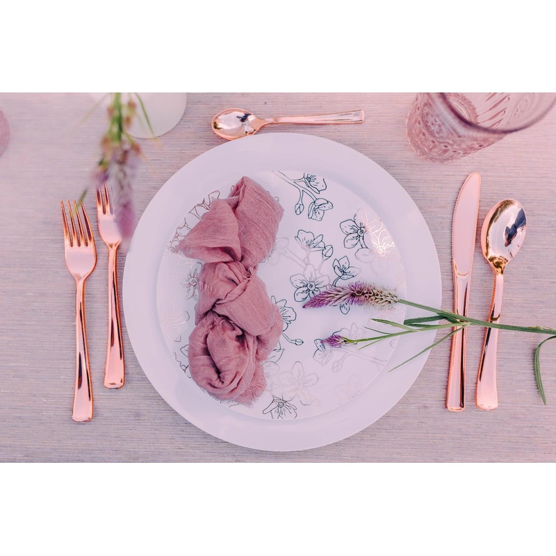 Disposable Blossom Dinnerware Set