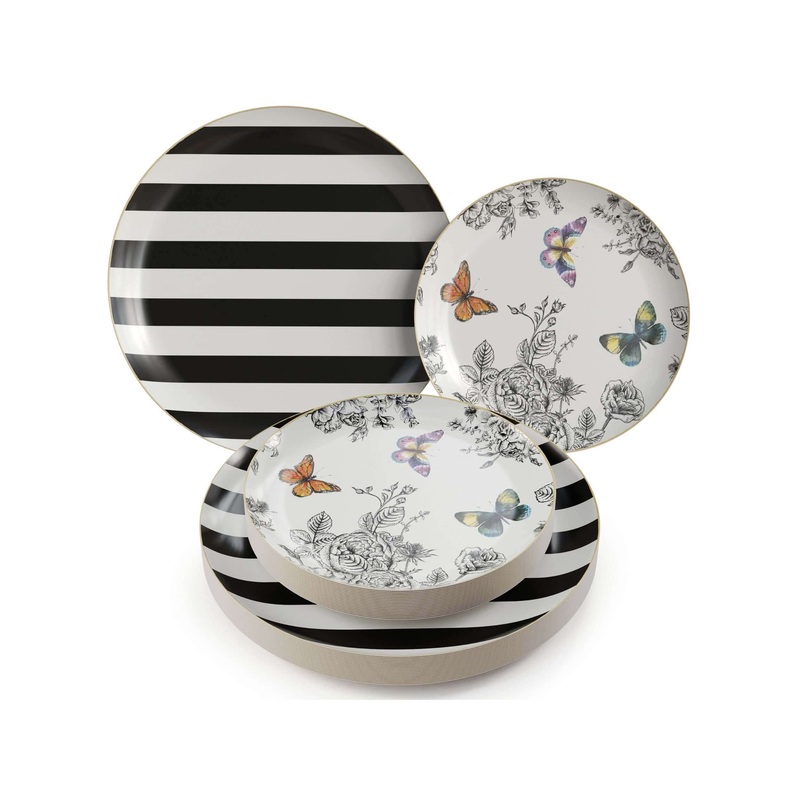 Earthtrends Monarch Design Paper Plates Combo Set 16/16