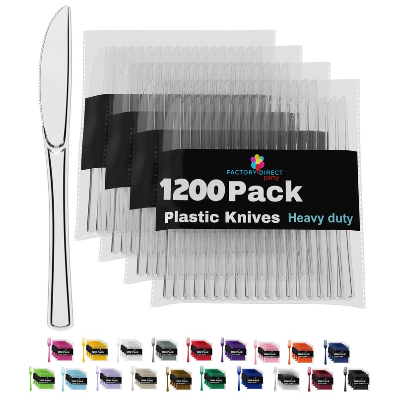 Heavy Duty Clear Plastic Knives | Case of 1200