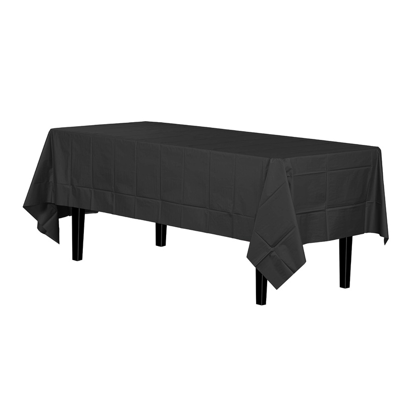 Premium Black Plastic Table Cover